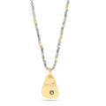 Metal Disc with Labradorite Beads Necklaces - La Vitá Jewels