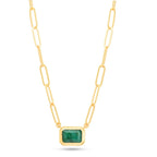 Emerald in a Box Necklace - La Vitá Jewels