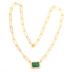 Emerald in a Box Necklace - La Vitá Jewels