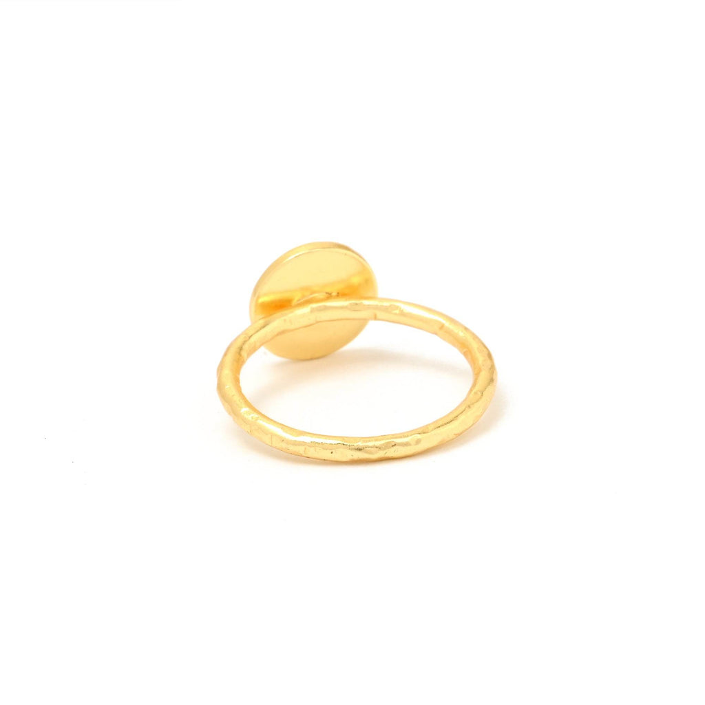 Round Disc Hammered Minimalist Rings - La Vitá Jewels