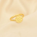 Round Disc Hammered Minimalist Rings - La Vitá Jewels