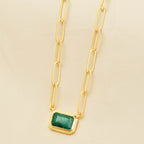 Emerald in a Box Necklace - La Vitá Jewels