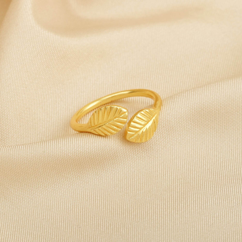 Open Cuff Leaf Rings - La Vitá Jewels