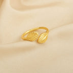 Open Cuff Leaf Rings - La Vitá Jewels