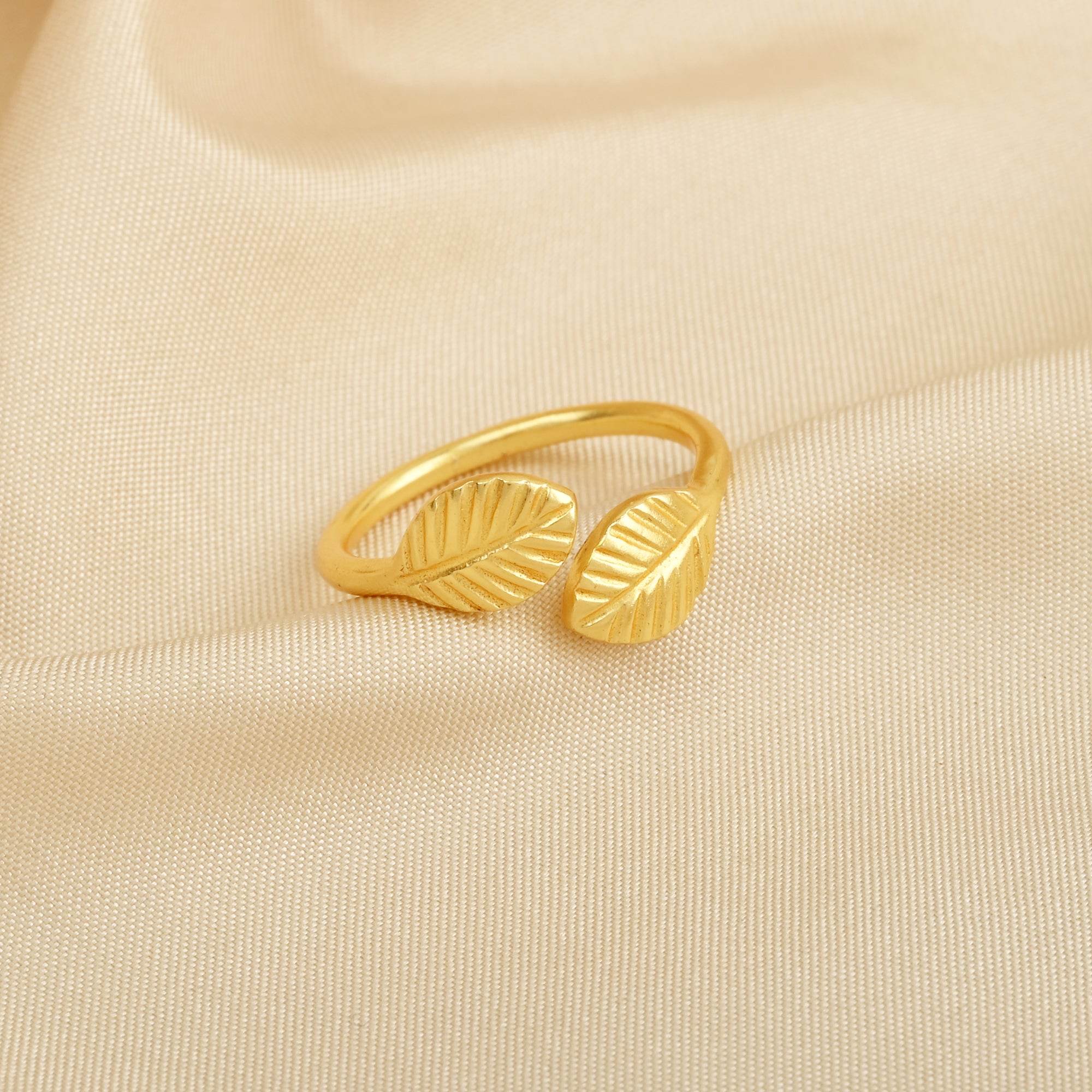 Open Cuff Leaf Rings - La Vitá Jewels