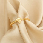 Triangle Shape Hammered Minimalist Rings - La Vitá Jewels
