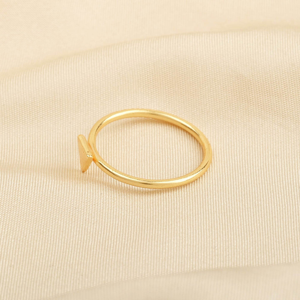 Triangle Shape Hammered Minimalist Rings - La Vitá Jewels
