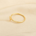 Triangle Shape Hammered Minimalist Rings - La Vitá Jewels