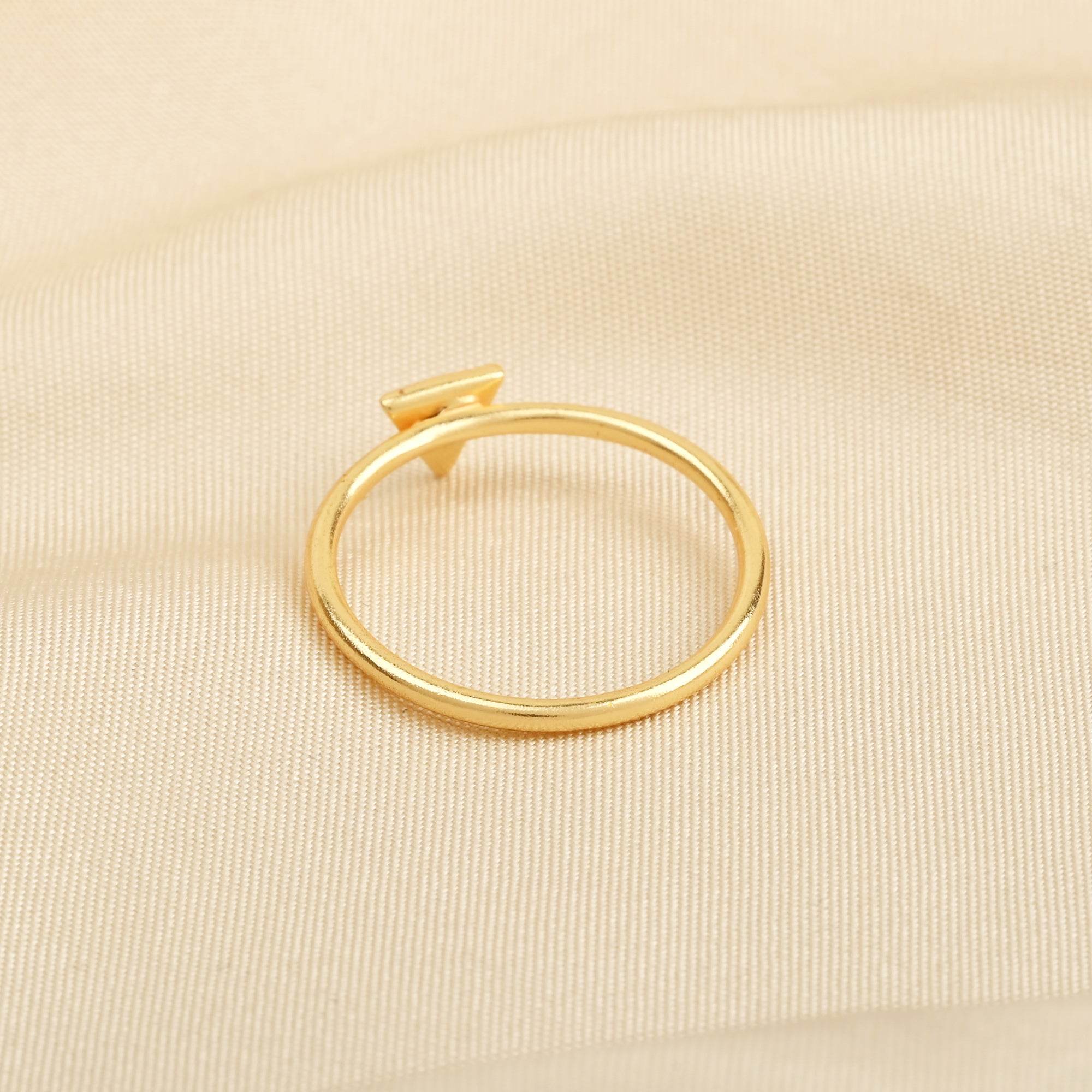 Triangle Shape Hammered Minimalist Rings - La Vitá Jewels