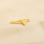 Triangle Shape Hammered Minimalist Rings - La Vitá Jewels