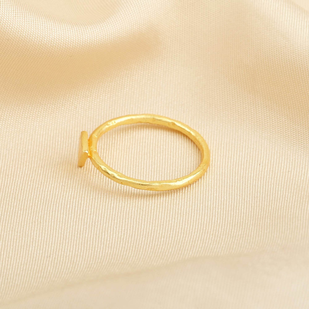 Triangle Shape Hammered Minimalist Rings - La Vitá Jewels