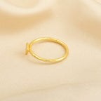 Triangle Shape Hammered Minimalist Rings - La Vitá Jewels