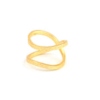 Hammered Criss Cross Stackable Rings - La Vitá Jewels