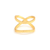 Hammered Criss Cross Stackable Rings