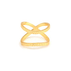 Hammered Criss Cross Stackable Rings - La Vitá Jewels