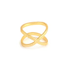 Hammered Criss Cross Stackable Rings - La Vitá Jewels
