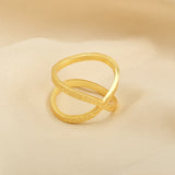 Hammered Criss Cross Stackable Rings