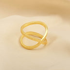 Hammered Criss Cross Stackable Rings - La Vitá Jewels