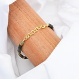 Brass Gold Plated Multi Tourmaline Beads Bracelets