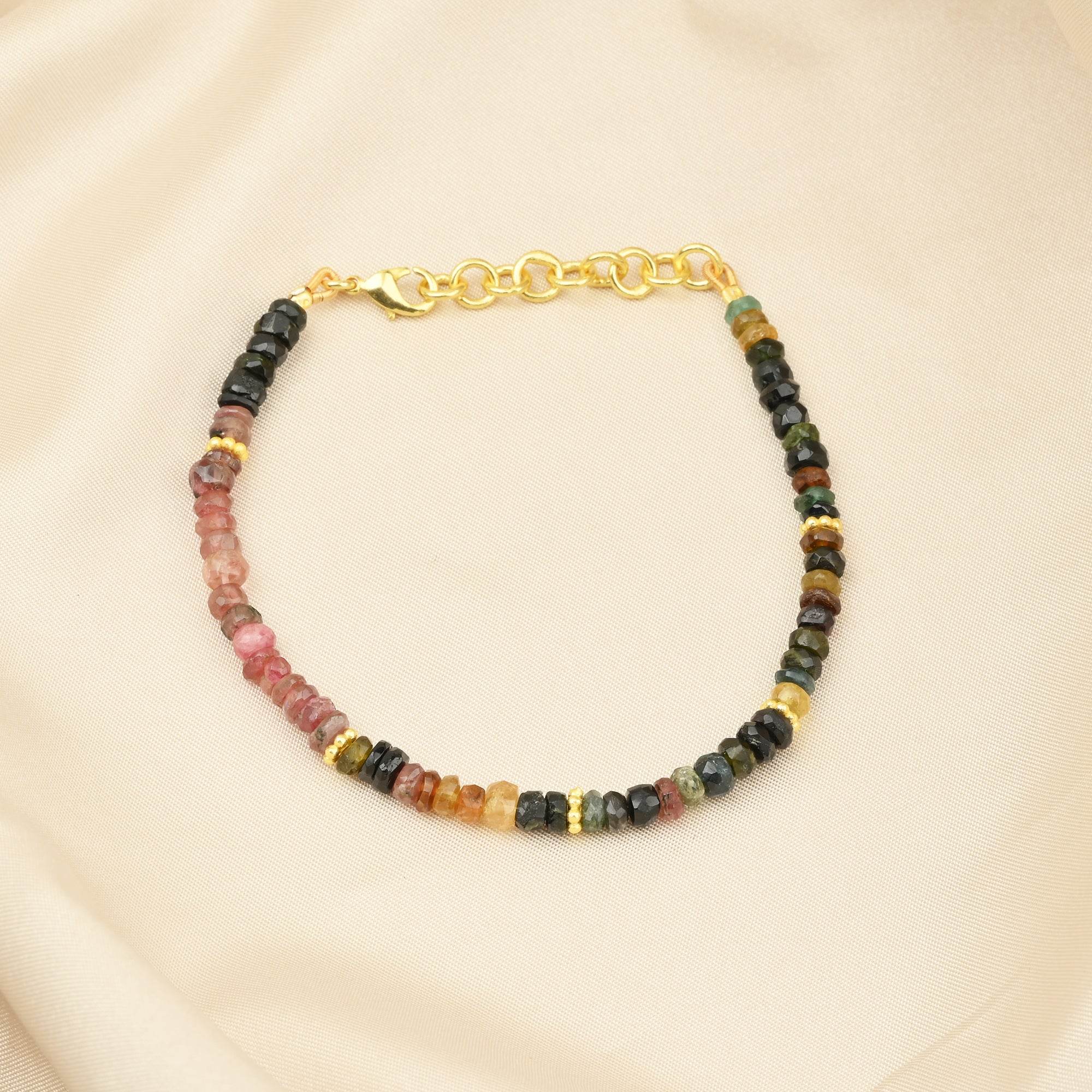 Multi Tourmaline Beads Bracelets - La Vitá Jewels