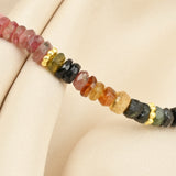 Brass Gold Plated Multi Tourmaline Beads Bracelets