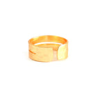 Gold Hammered Double Band Ring - La Vitá Jewels
