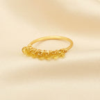 Labradorite, Citrine, Pyrite and Ruby Beaded Rings - La Vitá Jewels