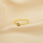 Ruby, Labradorite, White CZ, and Blue Topaz Minimalist Rings - La Vitá Jewels