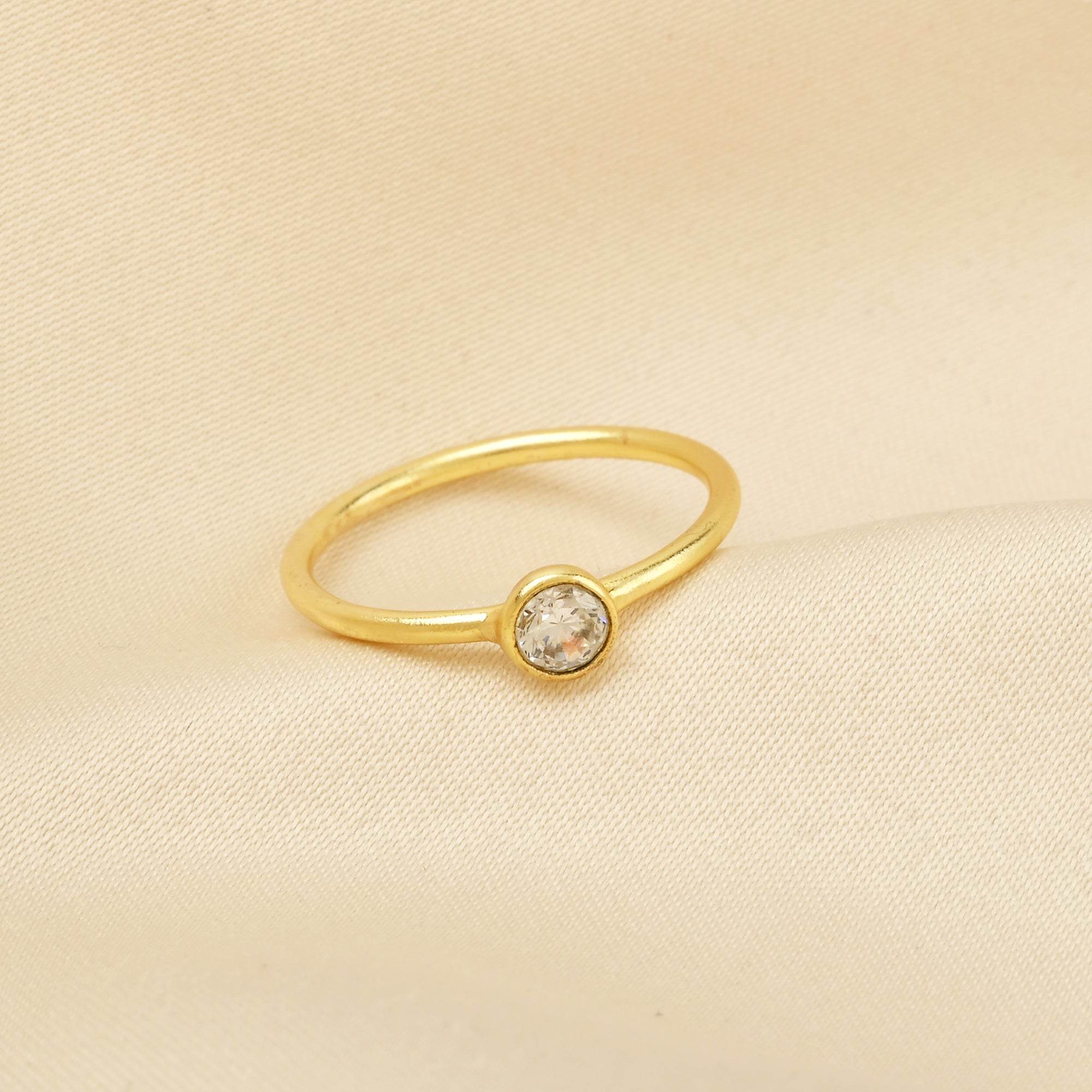 Ruby, Labradorite, White CZ, and Blue Topaz Minimalist Rings - La Vitá Jewels