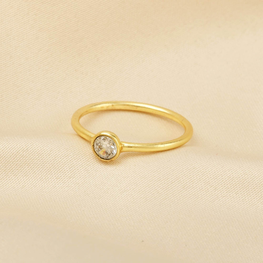 Ruby, Labradorite, White CZ, and Blue Topaz Minimalist Rings - La Vitá Jewels