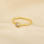 Ruby, Labradorite, White CZ, and Blue Topaz Minimalist Rings - La Vitá Jewels