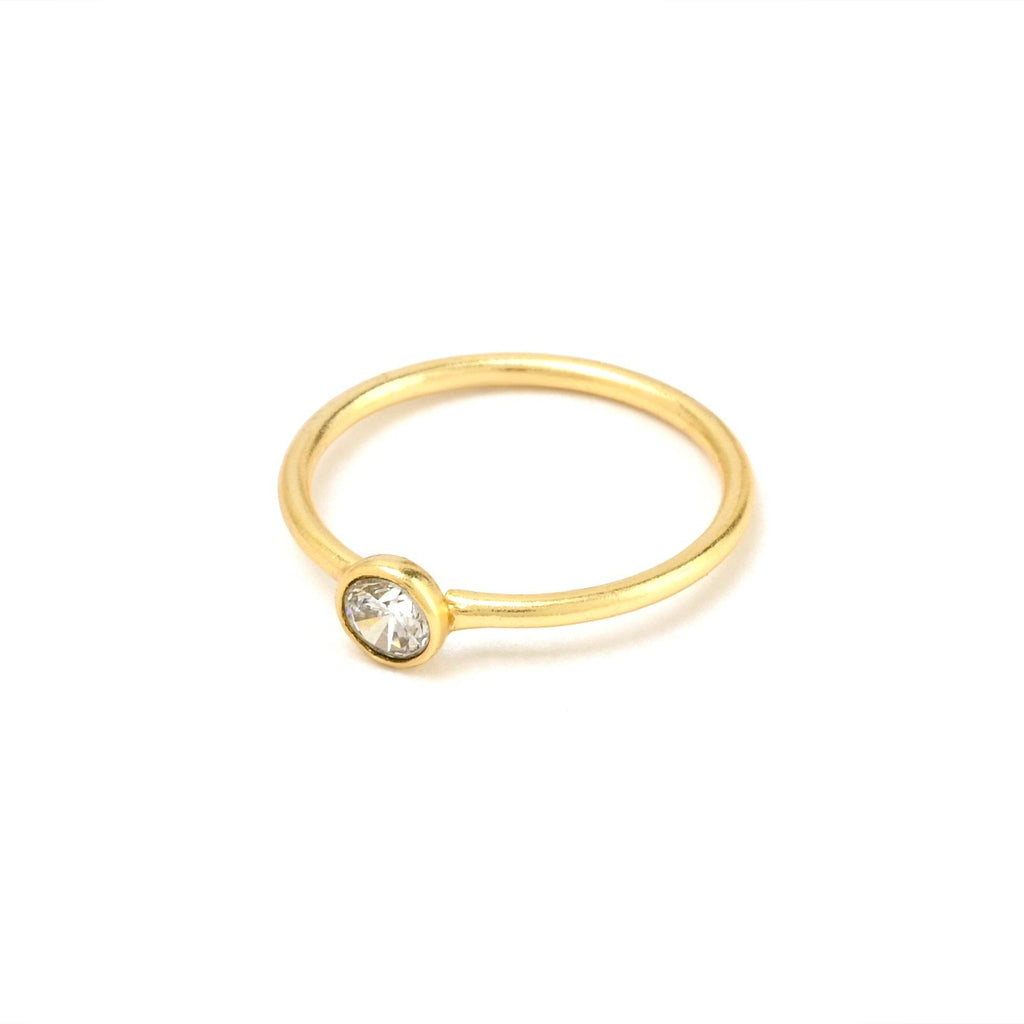 Ruby, Labradorite, White CZ, and Blue Topaz Minimalist Rings - La Vitá Jewels