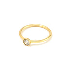 Ruby, Labradorite, White CZ, and Blue Topaz Minimalist Rings - La Vitá Jewels