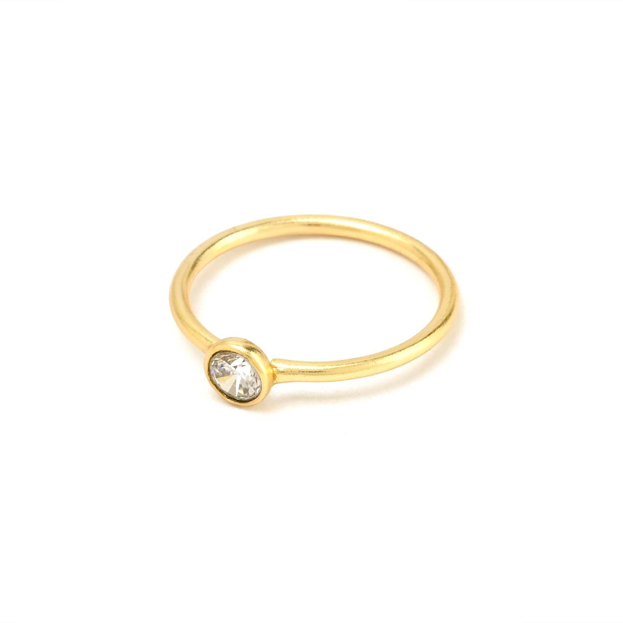 Ruby, Labradorite, White CZ, and Blue Topaz Minimalist Rings - La Vitá Jewels
