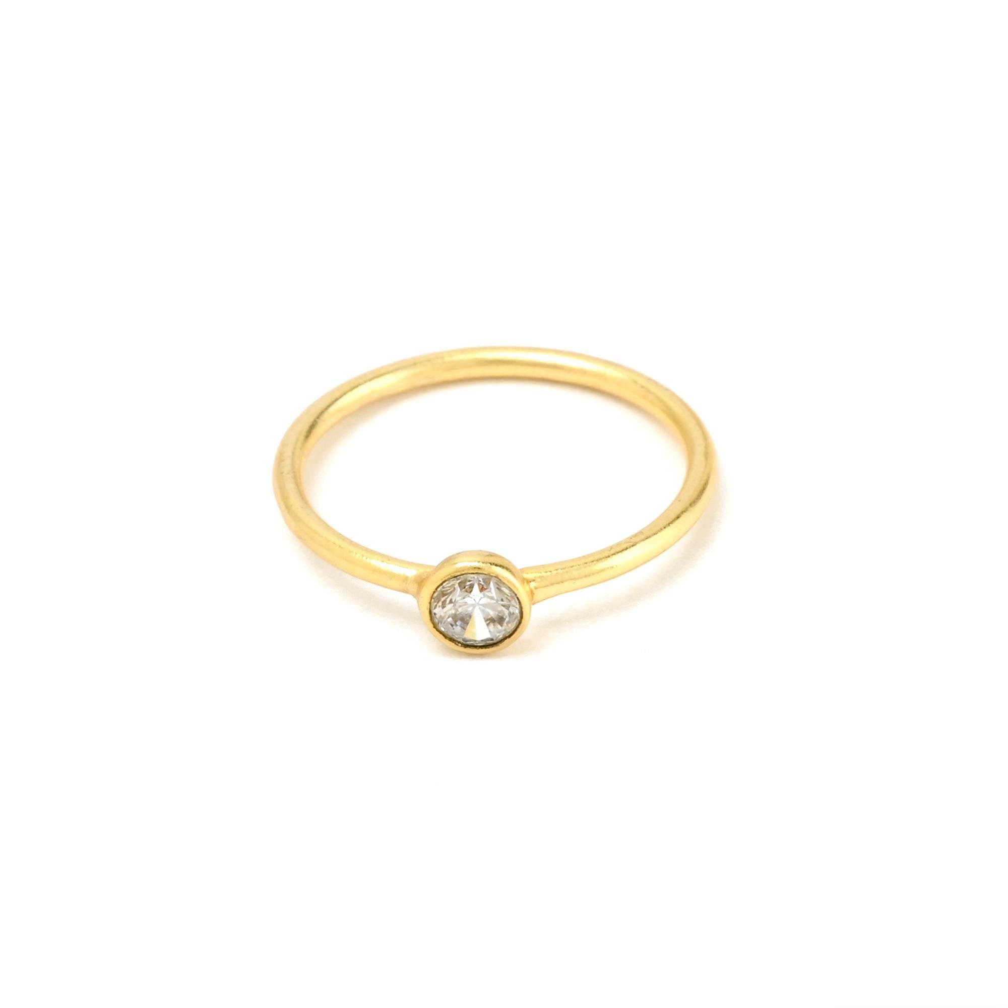 Ruby, Labradorite, White CZ, and Blue Topaz Minimalist Rings - La Vitá Jewels