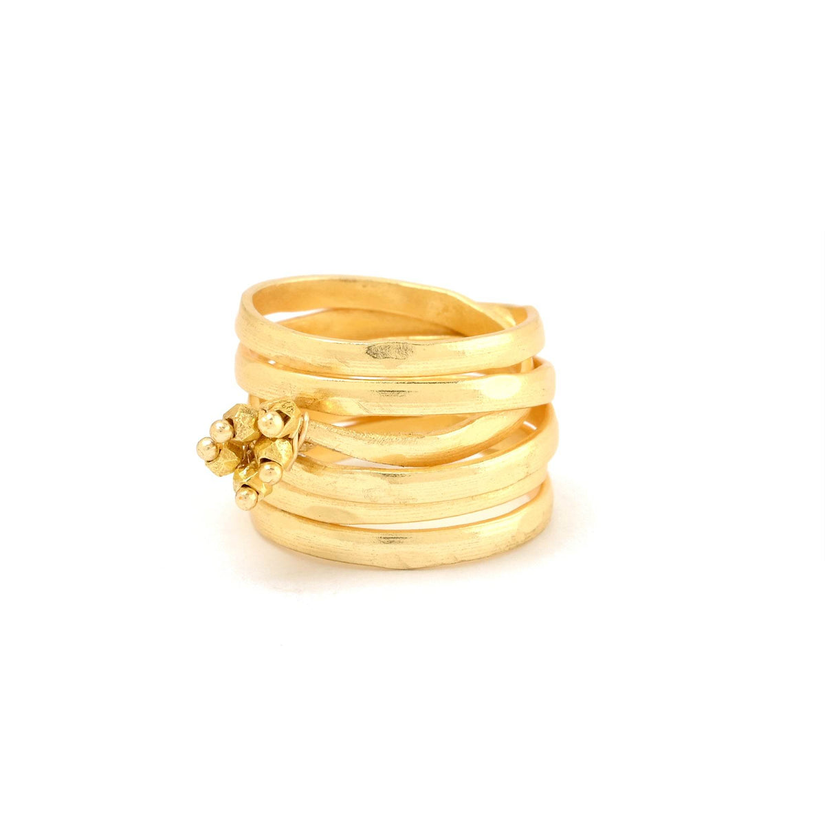 Metal Beads with Multi Layer Band Rings - La Vitá Jewels