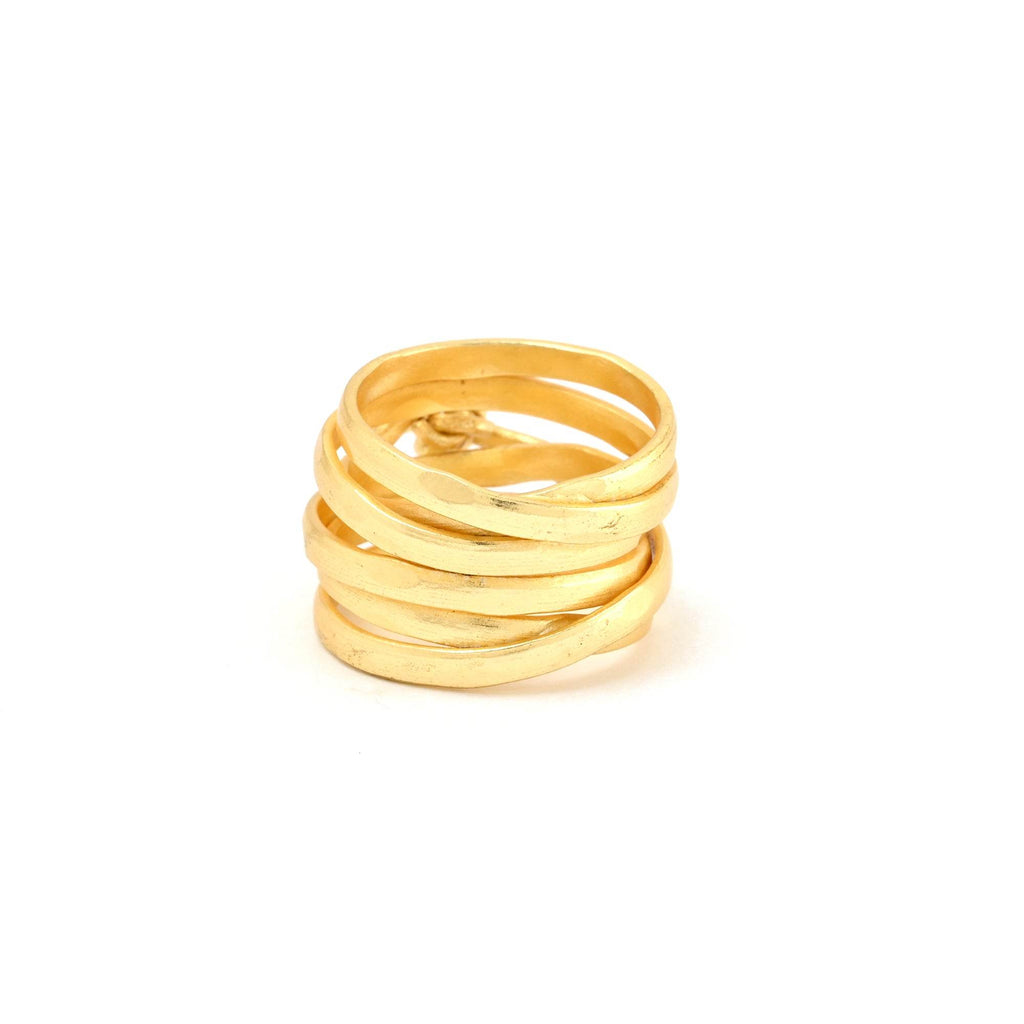 Metal Beads with Multi Layer Band Rings - La Vitá Jewels