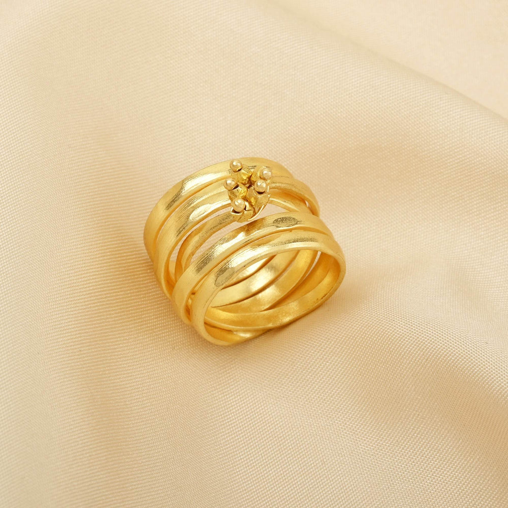 Metal Beads with Multi Layer Band Rings - La Vitá Jewels