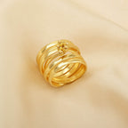 Metal Beads with Multi Layer Band Rings - La Vitá Jewels