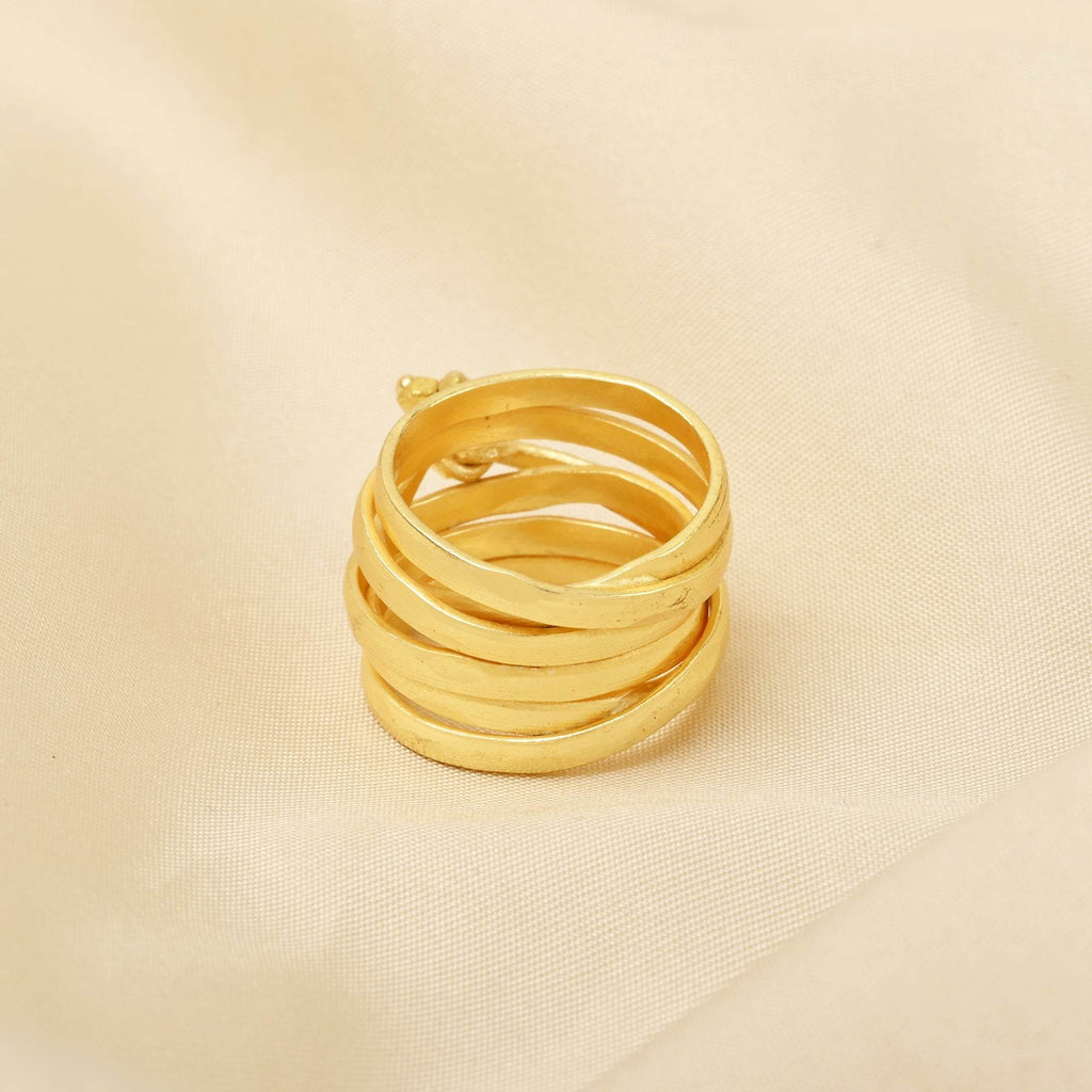 Metal Beads with Multi Layer Band Rings - La Vitá Jewels