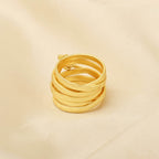 Metal Beads with Multi Layer Band Rings - La Vitá Jewels
