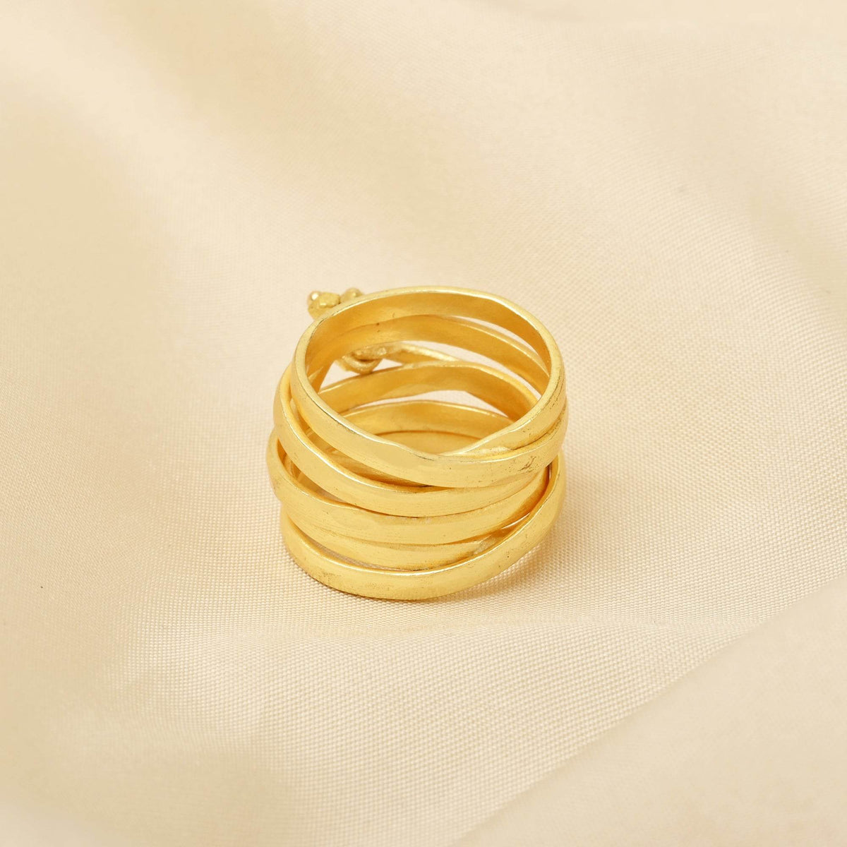 Metal Beads with Multi Layer Band Rings - La Vitá Jewels