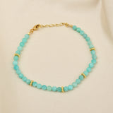 Brass Gold Plated Multi Tourmaline Beads Bracelets