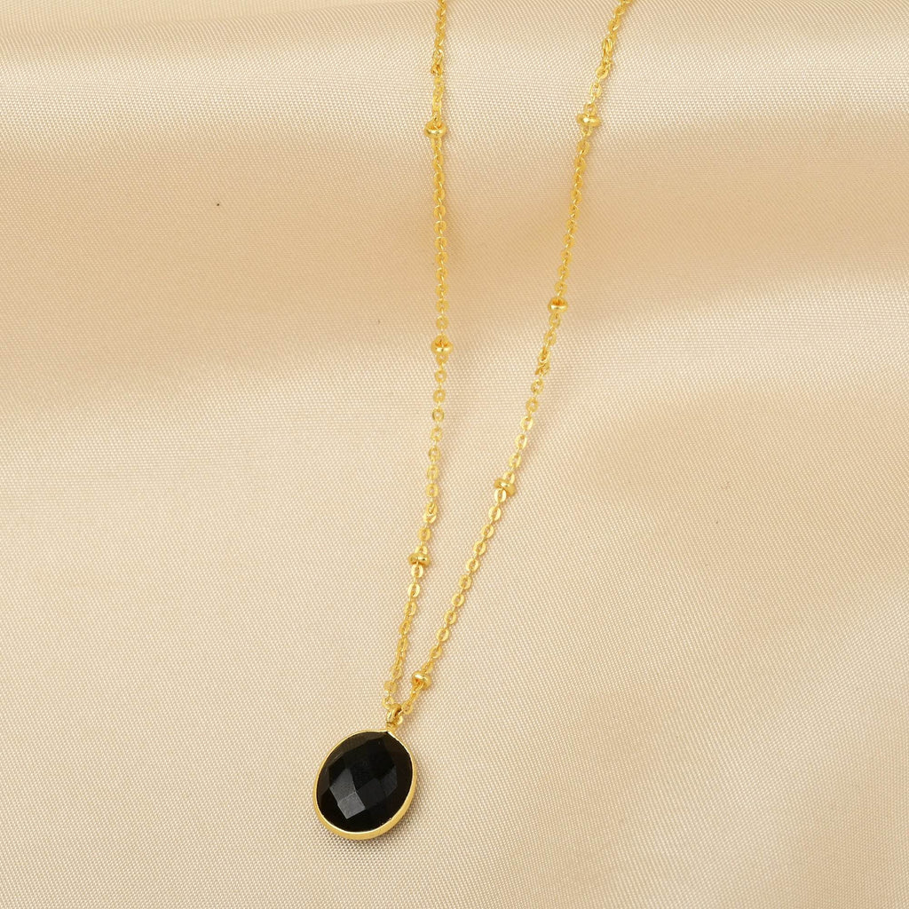 Labradorite, London Topaz Color Gemstone Necklaces in Sterling Silver - La Vitá Jewels