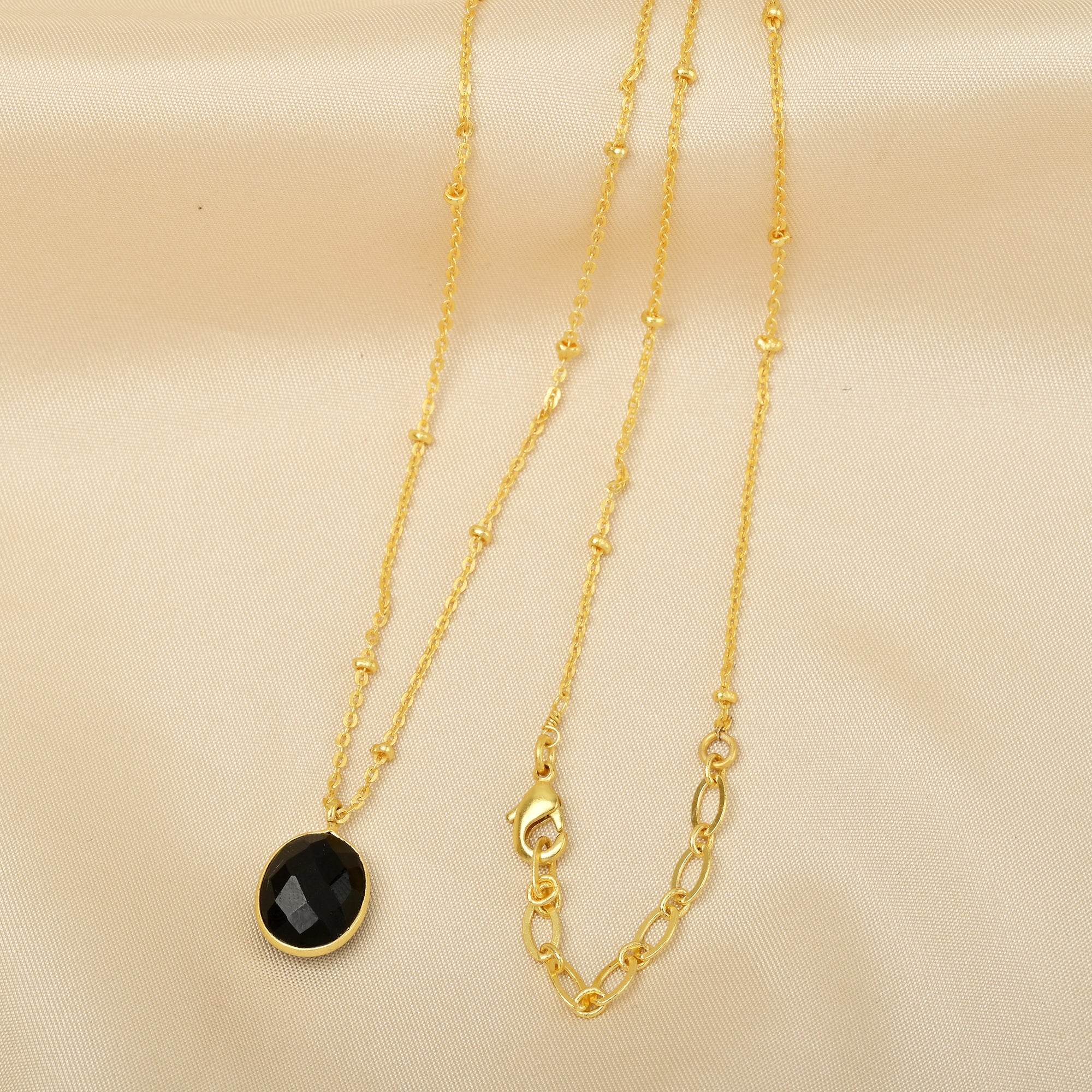 Labradorite, London Topaz Color Gemstone Necklaces in Sterling Silver - La Vitá Jewels