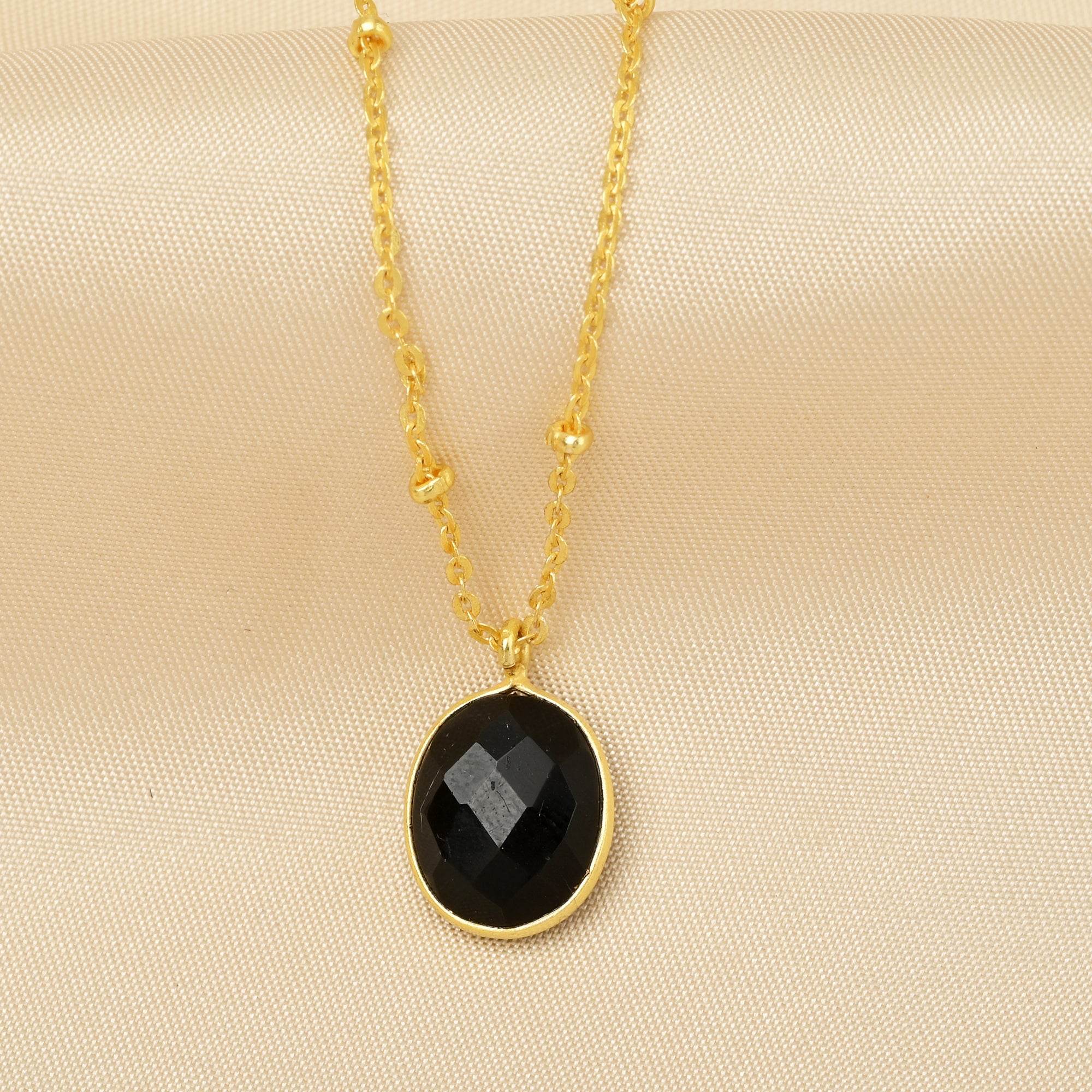 Labradorite, London Topaz Color Gemstone Necklaces in Sterling Silver - La Vitá Jewels