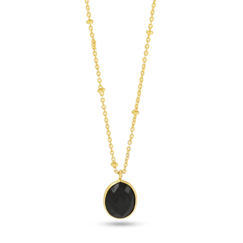 Labradorite, London Topaz Color Gemstone Necklaces in Sterling Silver - La Vitá Jewels