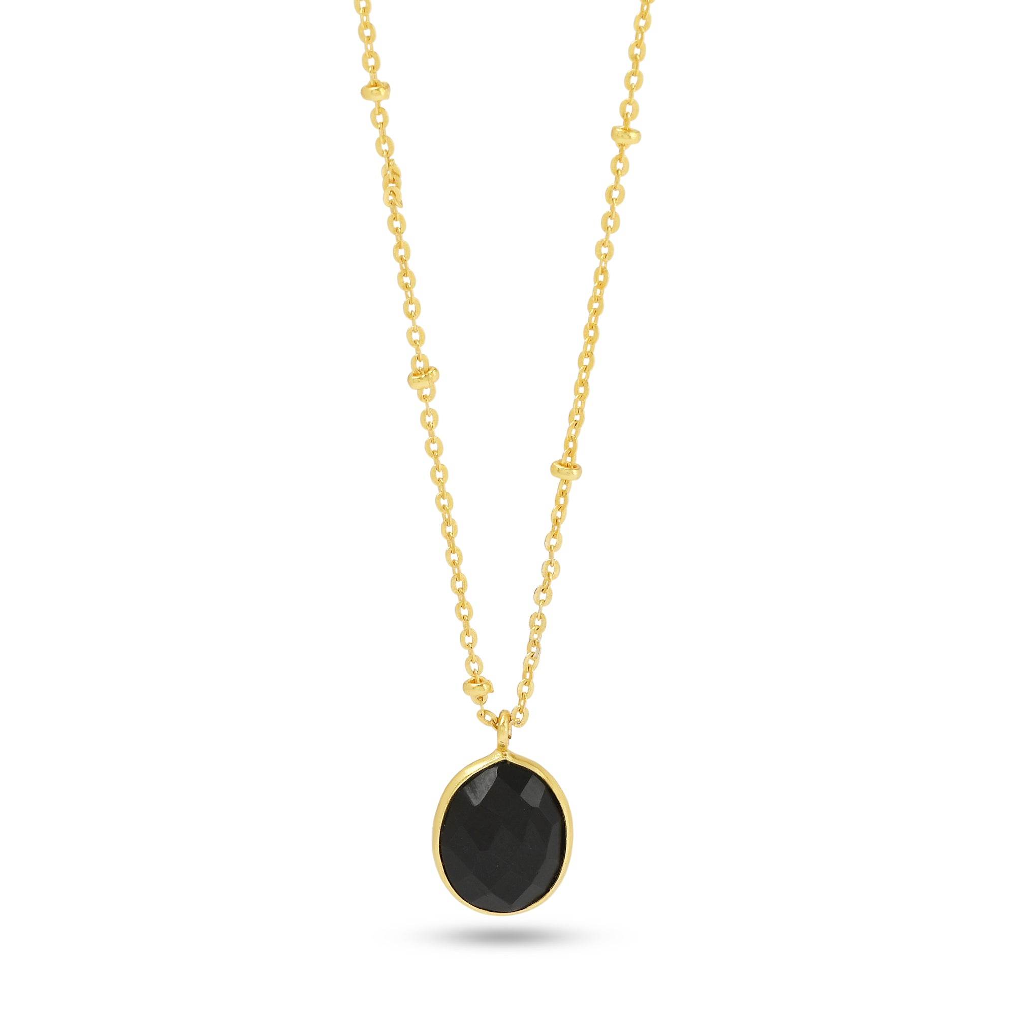 Labradorite, London Topaz Color Gemstone Necklaces in Sterling Silver - La Vitá Jewels