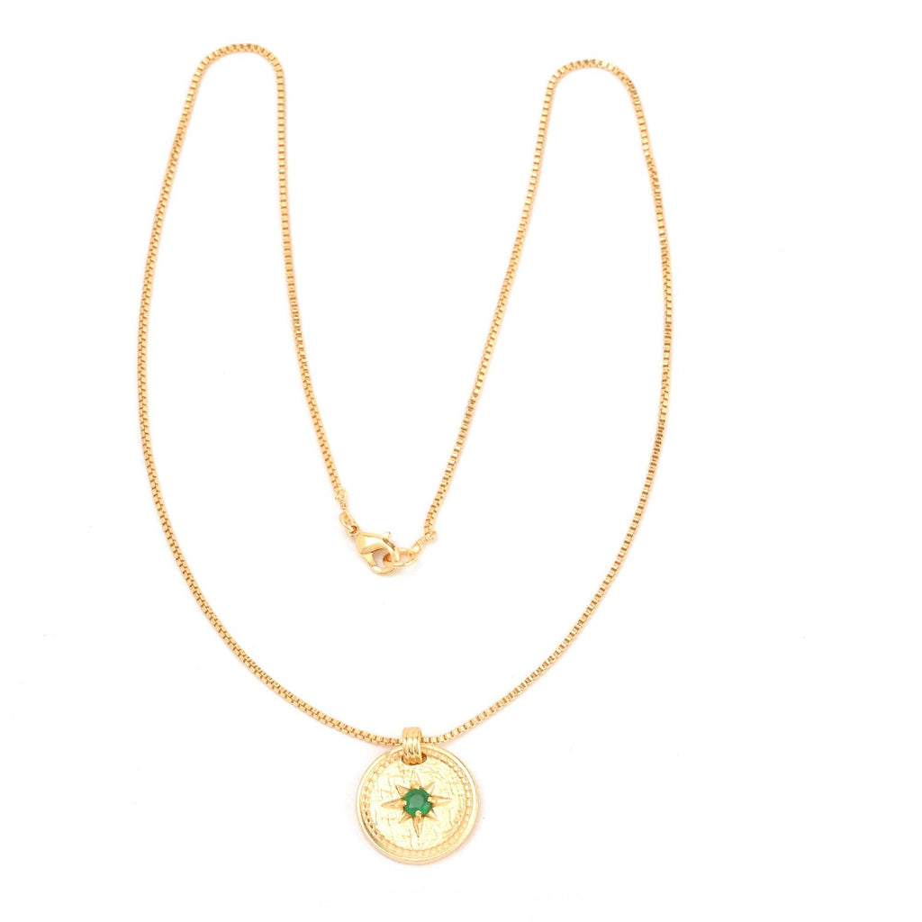 Cleo Green Onyx Necklace - La Vitá Jewels