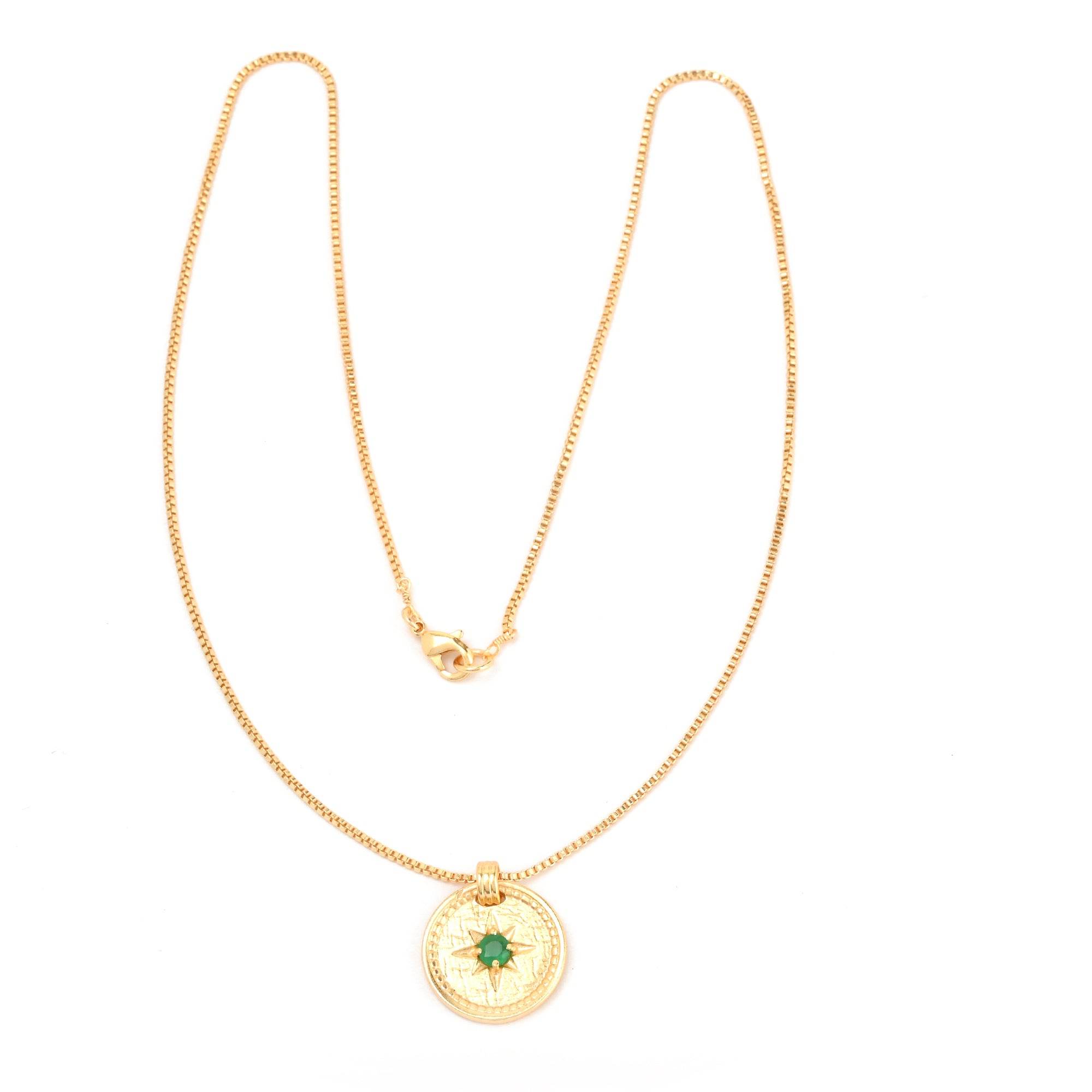 Cleo Green Onyx Necklace - La Vitá Jewels